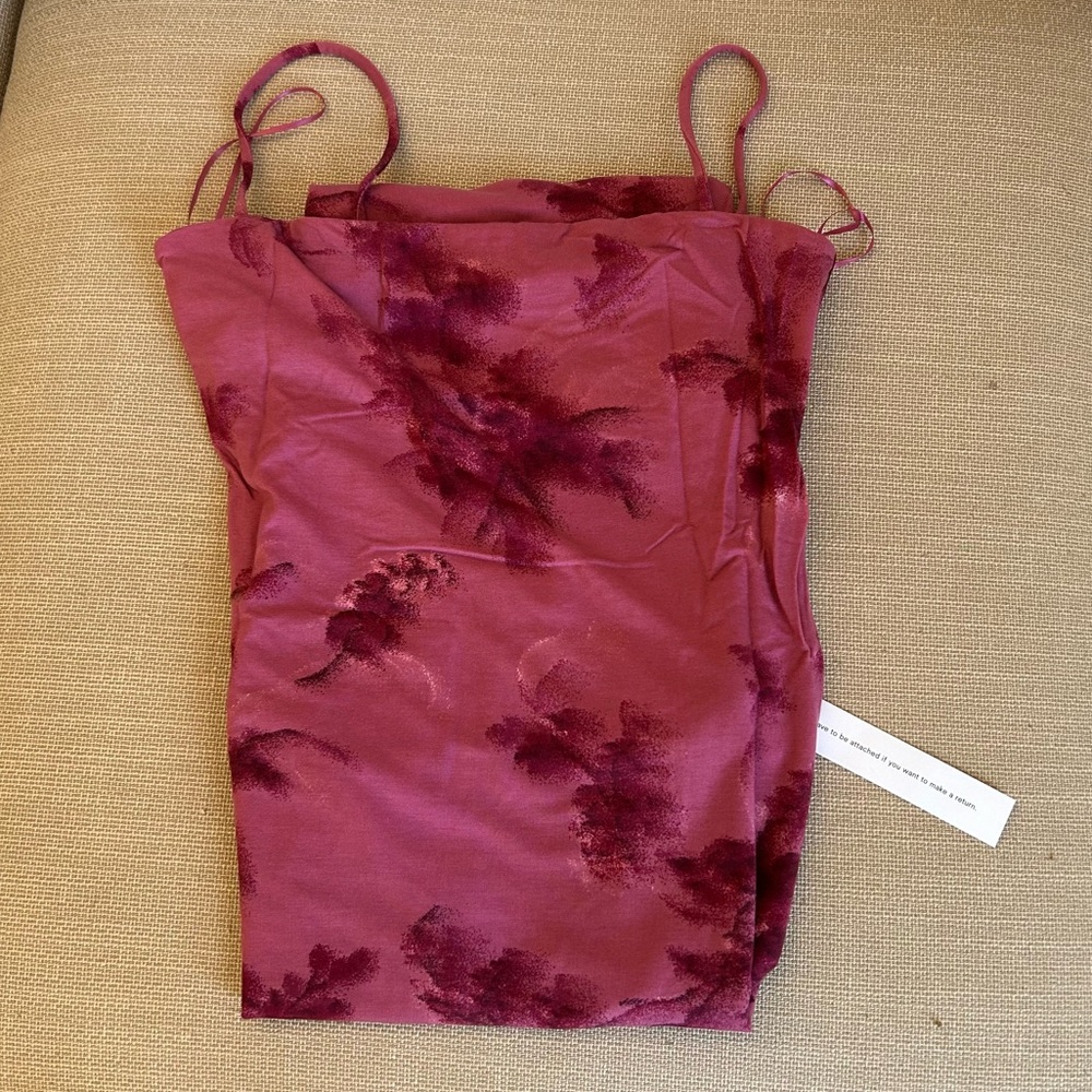 Reformation Elise Midi Dress - Hothouse Rose Pink Floral Stretchy Knit - Picture 4 of 9